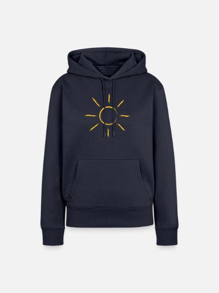 sonne sonnenstrahlen sommer urlaub - Frauen Premium Bio Hoodie - Navy