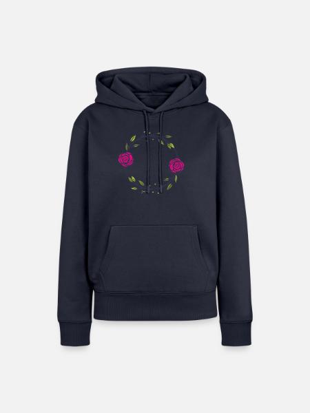 Flower Blume Pflanze - Frauen Premium Bio Hoodie - Navy