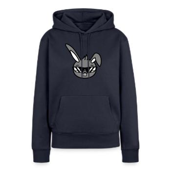 Hase Sonnenbrille Cool Hasenzähne Kaninchen Lustig - Frauen Premium Bio Hoodie - Navy - Vorne - Julia (174cm)