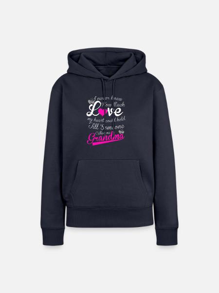 How much love - Frauen Premium Bio Hoodie - Navy