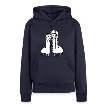 Llama Love - Women’s Premium Organic Hoodie - navy - Front - Julia (174cm)