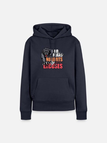 No fears - Frauen Premium Bio Hoodie - Navy