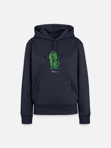 Peace Cool Geschenkidee - Frauen Premium Bio Hoodie - Navy