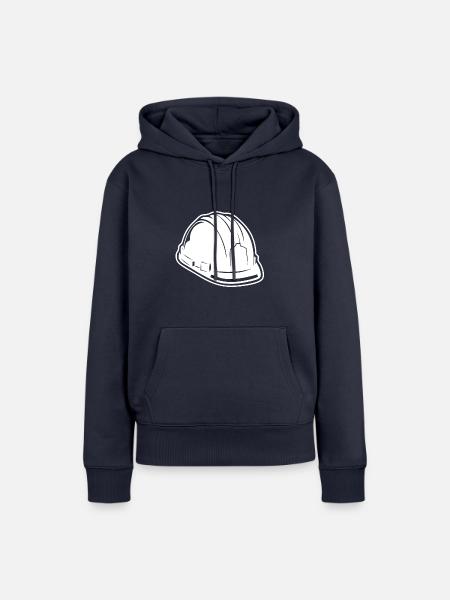Bauhelm 2 - Frauen Premium Bio Hoodie - Navy