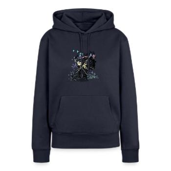 Philosophie - Frauen Premium Bio Hoodie - Navy - Vorne - Julia (174cm)
