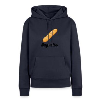 - Baguette. - Frauen Premium Bio Hoodie - Navy - Vorne - Julia (174cm)