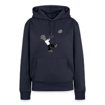 Zombie verliert Luftballon - Frauen Premium Bio Hoodie - Navy - Vorne - Julia (174cm)