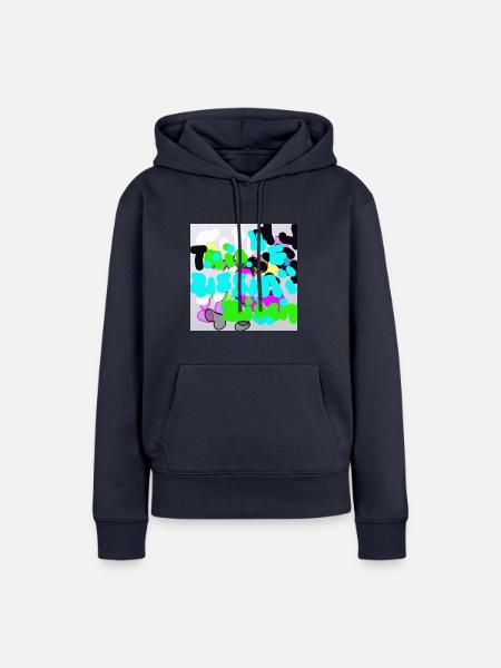 Edgar white - Frauen Premium Bio Hoodie - Navy