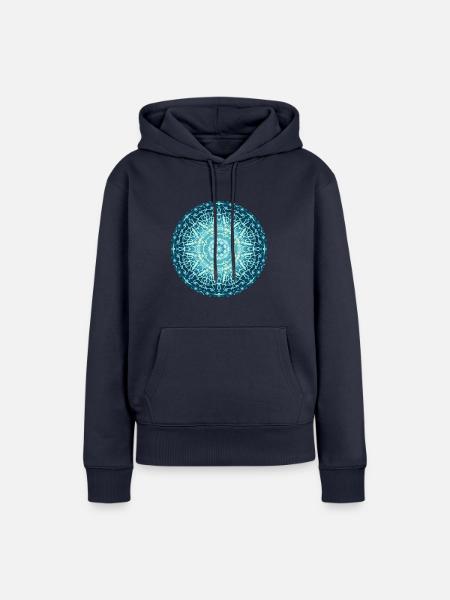 Mandala-Quantum 2 - Frauen Premium Bio Hoodie - Navy