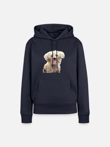 Maltesisch Bichon 2 - Frauen Premium Bio Hoodie - Navy