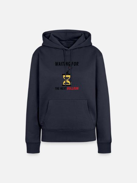 WARTEN AUF DEN NÄCHSTEN BULLRUN - Frauen Premium Bio Hoodie - Navy