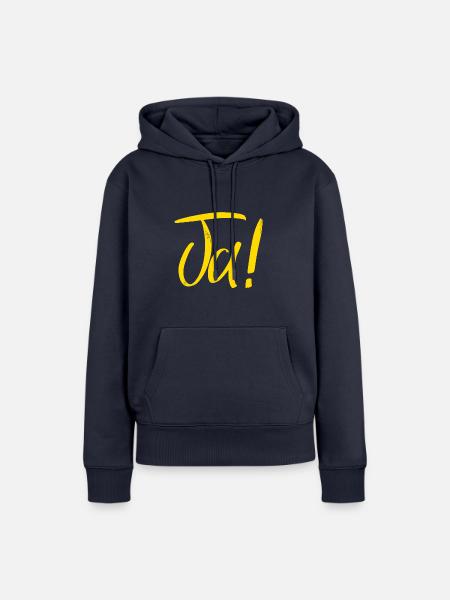 Ja ! - Frauen Premium Bio Hoodie - Navy