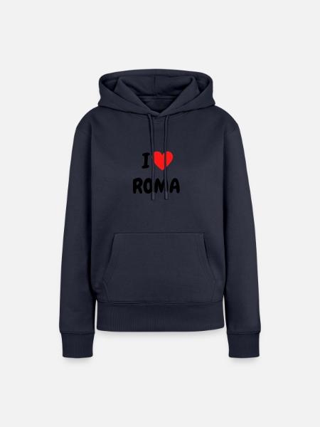 ROM - Frauen Premium Bio Hoodie - Navy