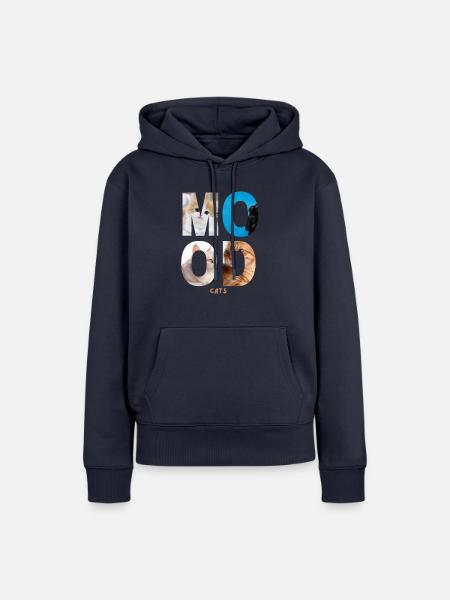 Mood Cats - Frauen Premium Bio Hoodie - Navy
