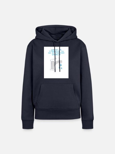 Wasser ist ein Schatz - Frauen Premium Bio Hoodie - Navy