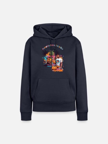 Pumpkin Spice Paradise - Frauen Premium Bio Hoodie - Navy