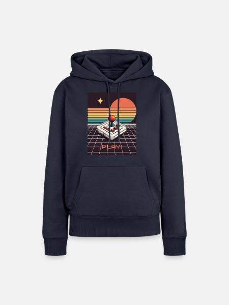 Gaming Retro Design - Play! - Frauen Premium Bio Hoodie - Navy