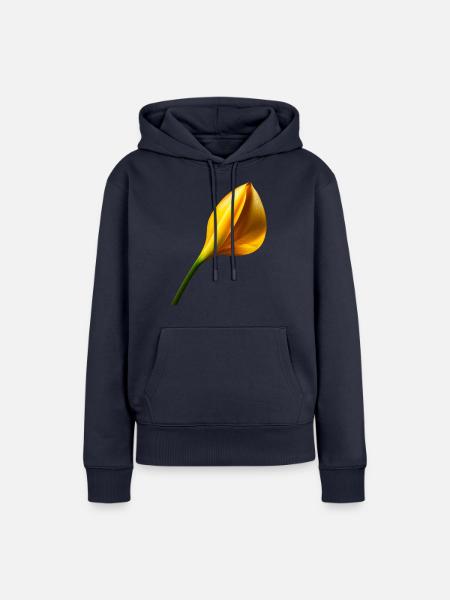 Goldene Calla - Frauen Premium Bio Hoodie - Navy
