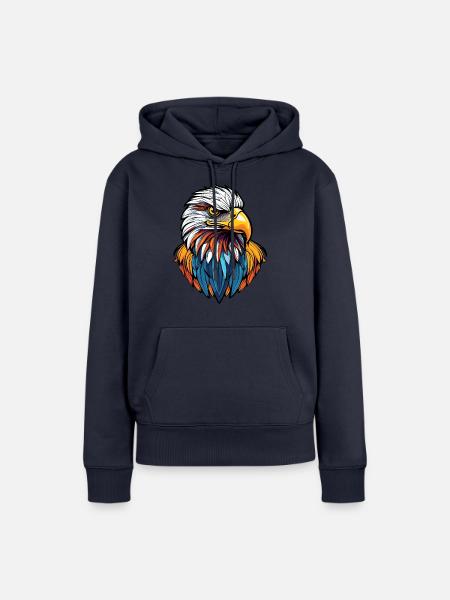 Adlerkopf - Frauen Premium Bio Hoodie - Navy