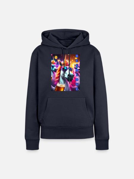 Beerlove - Frauen Premium Bio Hoodie - Navy