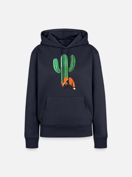 Fuchs - Frauen Premium Bio Hoodie - Navy