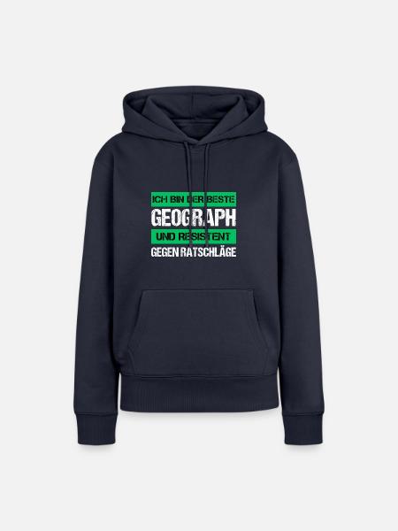Resistenter Geograph - Frauen Premium Bio Hoodie - Navy
