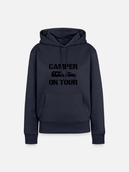 Camping - Frauen Premium Bio Hoodie - Navy