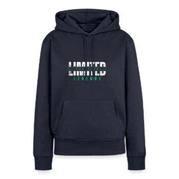 Limited Forscher Legende. - Frauen Premium Bio Hoodie - Navy - Vorne - Julia (174cm)