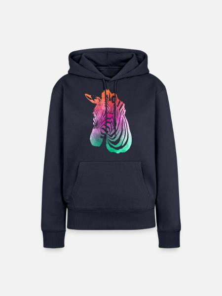 Zebra Modetrend - Frauen Premium Bio Hoodie - Navy