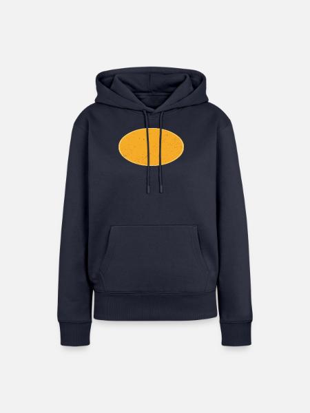 Ovaler Background schmutzig gold-gelb - Frauen Premium Bio Hoodie - Navy