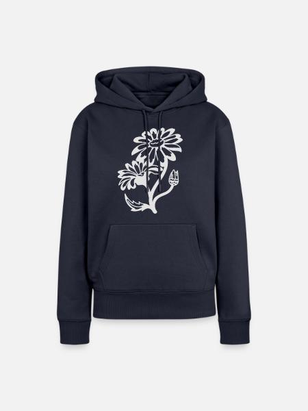 Einfache Gänseblümchen - Frauen Premium Bio Hoodie - Navy