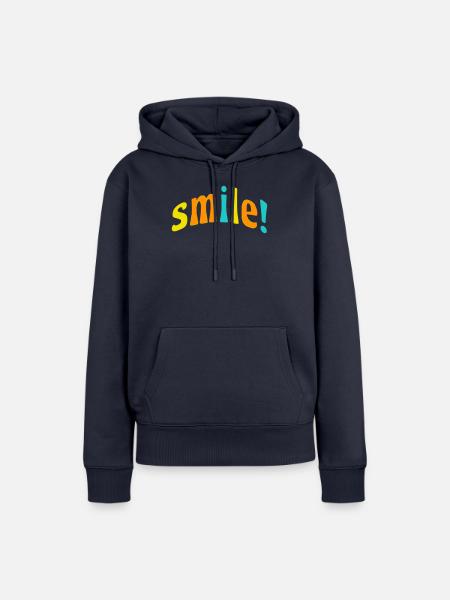 smile! - Frauen Premium Bio Hoodie - Navy