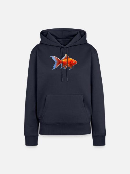 Goldfisch Nr.4 - Frauen Premium Bio Hoodie - Navy
