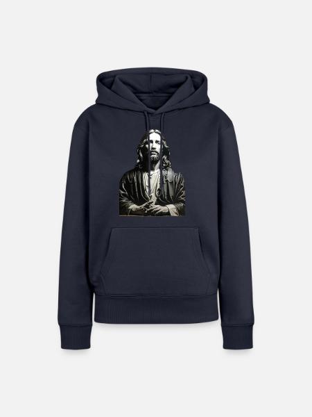 Jesus, Wegweiser der Hoffnung - Frauen Premium Bio Hoodie - Navy