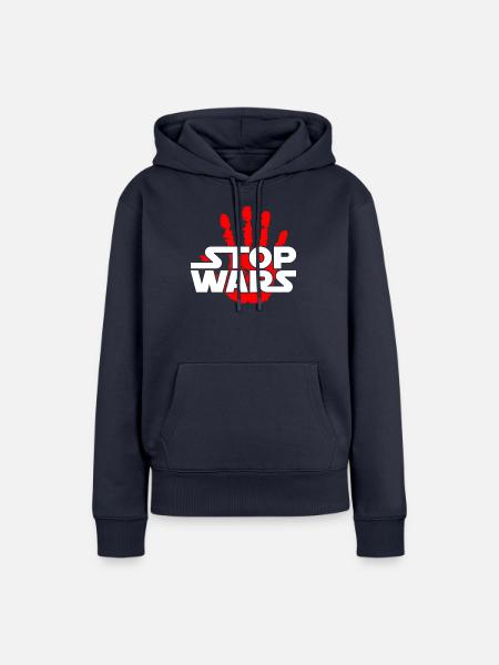 Stoppt Kriege - Frauen Premium Bio Hoodie - Navy