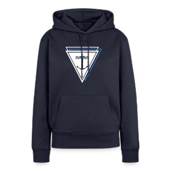 Projet Vacances à la mer - Sweat à capuche Premium bio Femme - bleu marine - Devant - Julia (174cm)