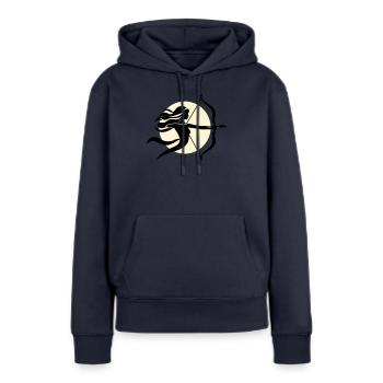 Schütze weiblich - Frauen Premium Bio Hoodie - Navy - Vorne - Julia (174cm)