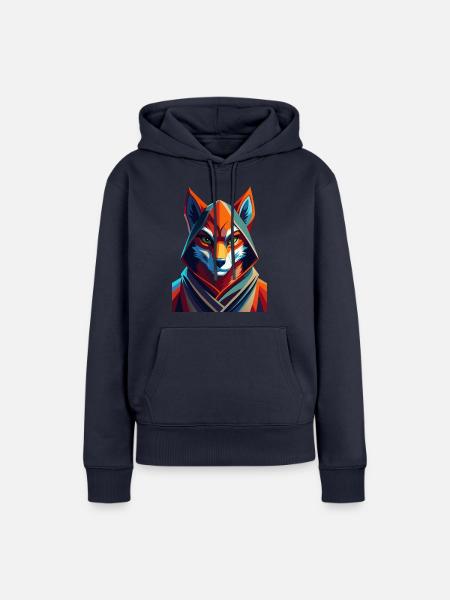 Fuchs gekleidet - Frauen Premium Bio Hoodie - Navy