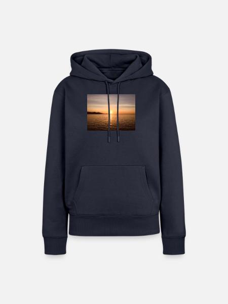 SUNSET - Frauen Premium Bio Hoodie - Navy