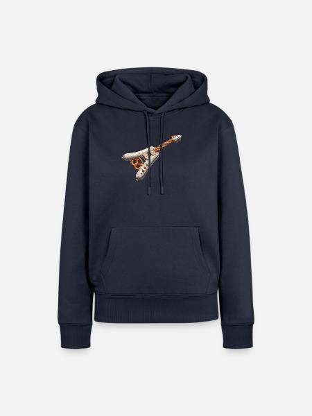 Weisswurst Brezel Gitarre - Frauen Premium Bio Hoodie - Navy