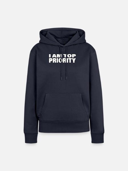 TOP PRIORITY - Frauen Premium Bio Hoodie - Navy