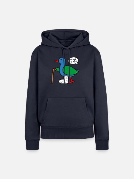 Lahme Ente - Frauen Premium Bio Hoodie - Navy