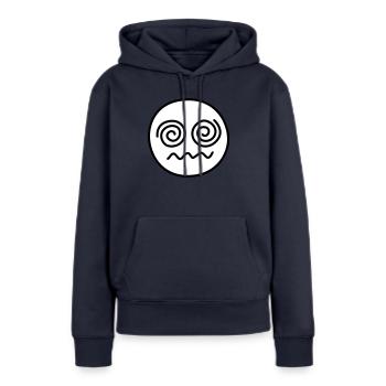 Weird Grinsling - Frauen Premium Bio Hoodie - Navy - Vorne - Julia (174cm)