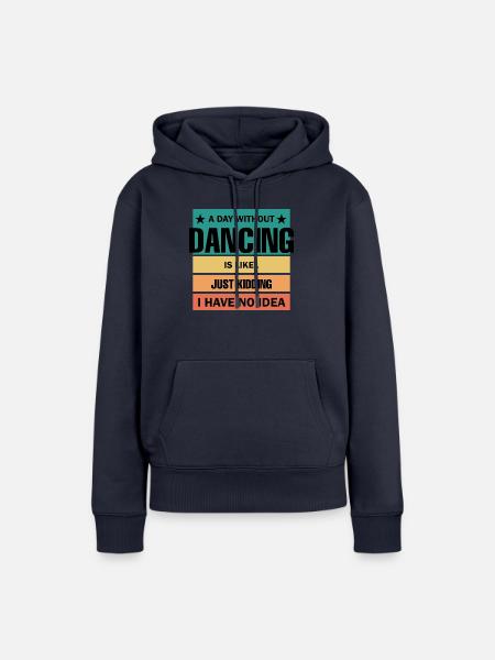 Dancing Dance Music - Frauen Premium Bio Hoodie - Navy
