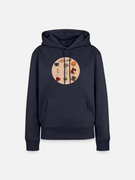 Autumn - Frauen Premium Bio Hoodie - Navy
