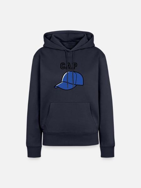 cap fake Shirt - Frauen Premium Bio Hoodie - Navy
