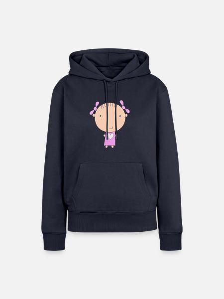 Calinette, das kleine Mädchen - Frauen Premium Bio Hoodie - Navy