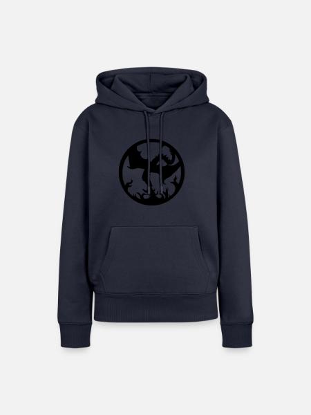 Dragon Fire - Frauen Premium Bio Hoodie - Navy