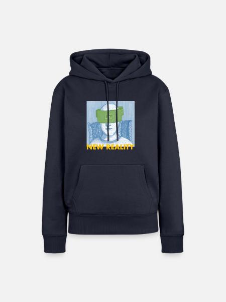 Neue Realität - Frauen Premium Bio Hoodie - Navy