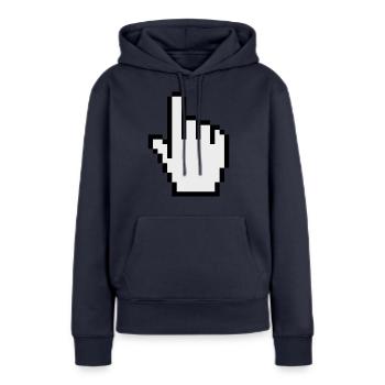 pointer / cursor - Women’s Premium Organic Hoodie - navy - Front - Julia (174cm)